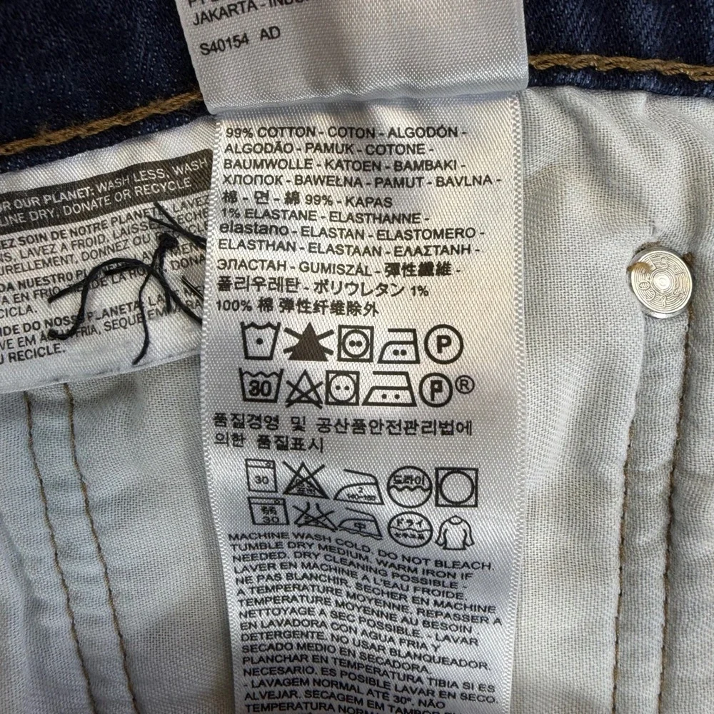 Levi's 511 Slim‎ Fit Jeans Men's Size 38x30 Blue Dark Wash Stretch Denim Pants